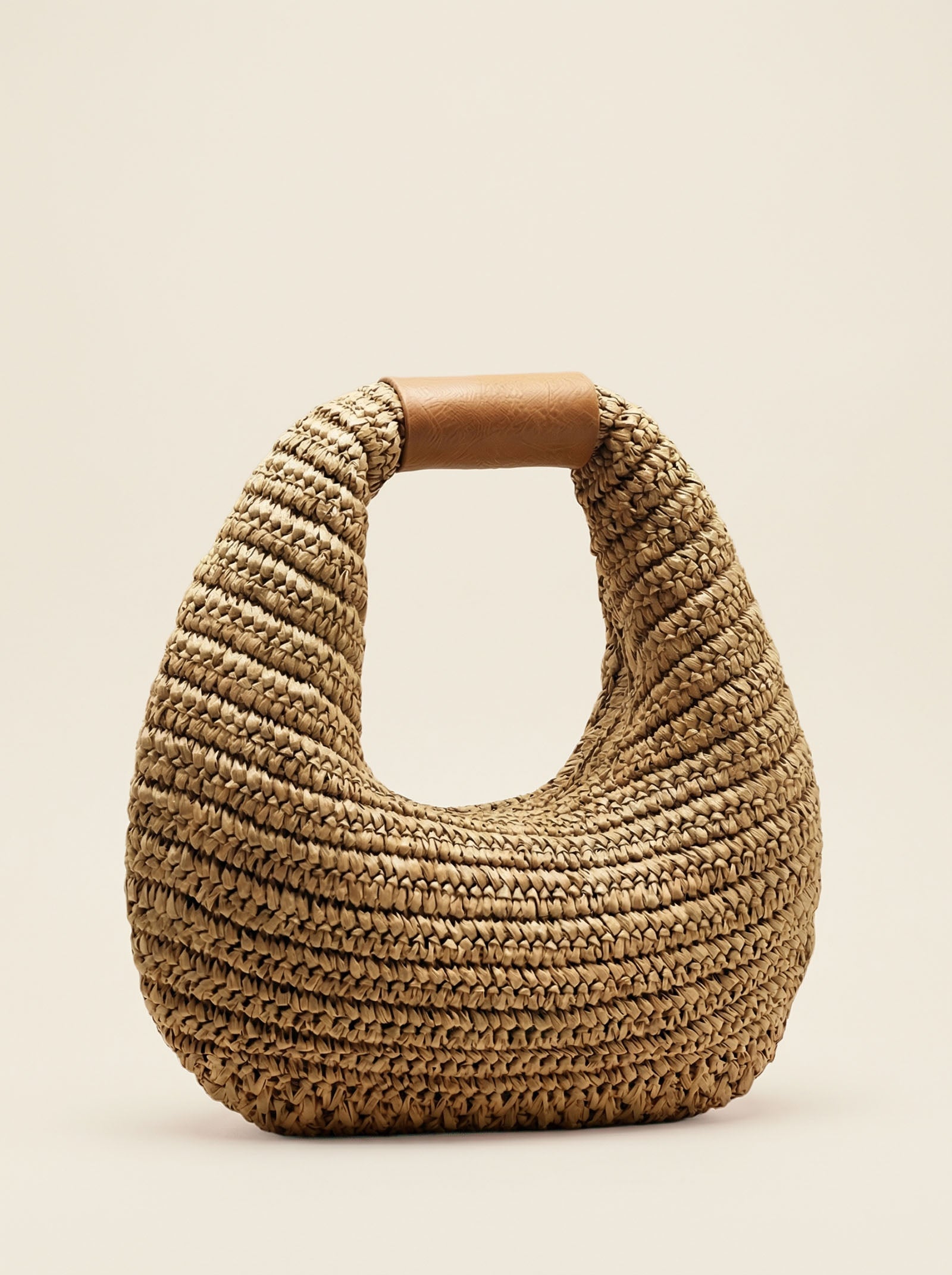 Bolso de Mano Redondo Tejido a Crochet