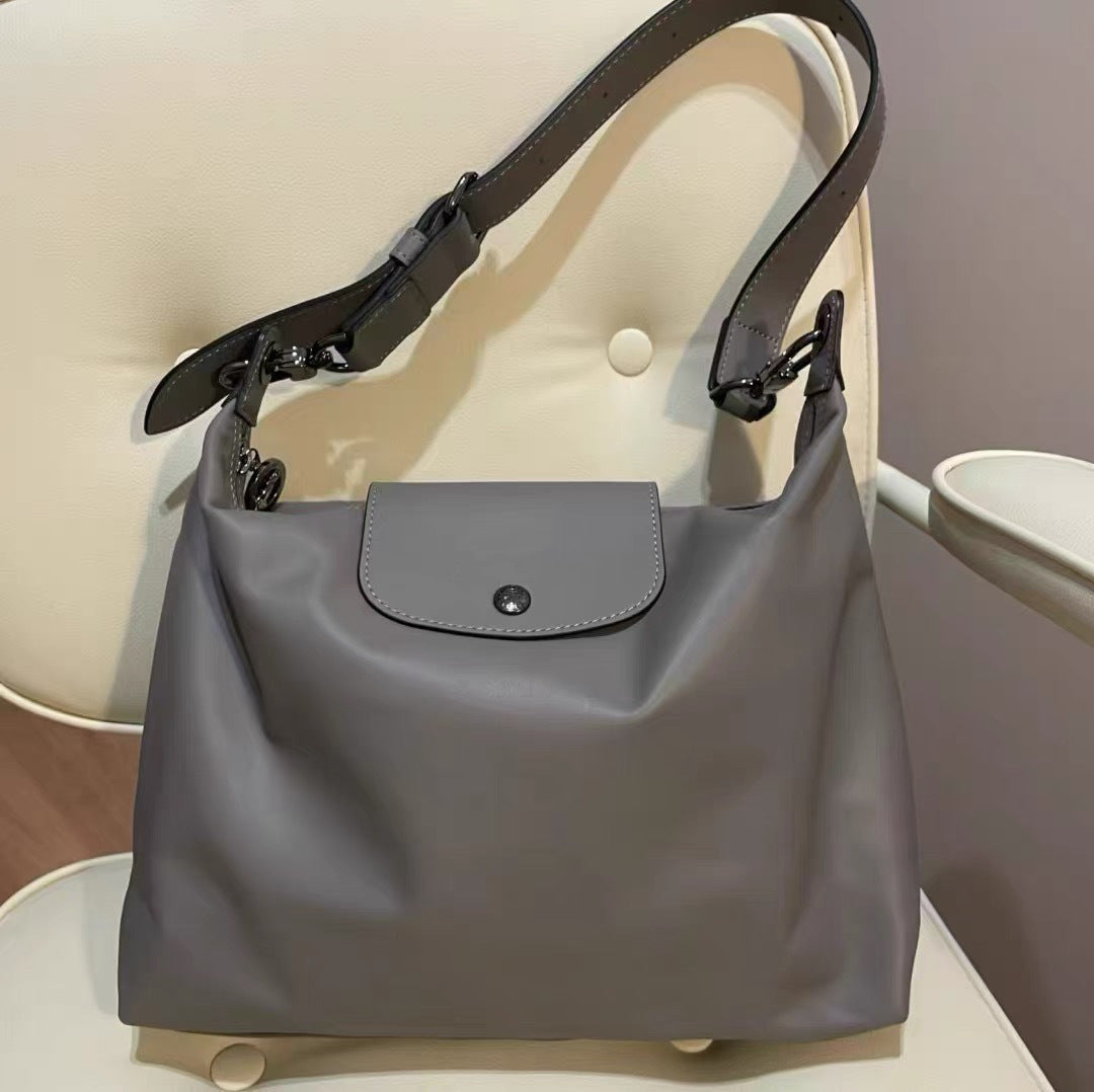Bolso Hobo Boho Gris de Gran Capacidad